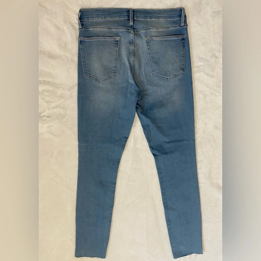 FRAME Le High Skinny High-Rise Jeans Light Wash Size 31 Stretch Denim